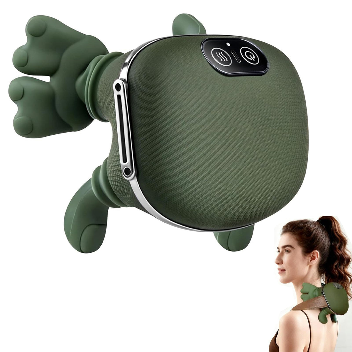 DR.BUNORDLE neck massager with palm kneading for targeted neck tension relief.