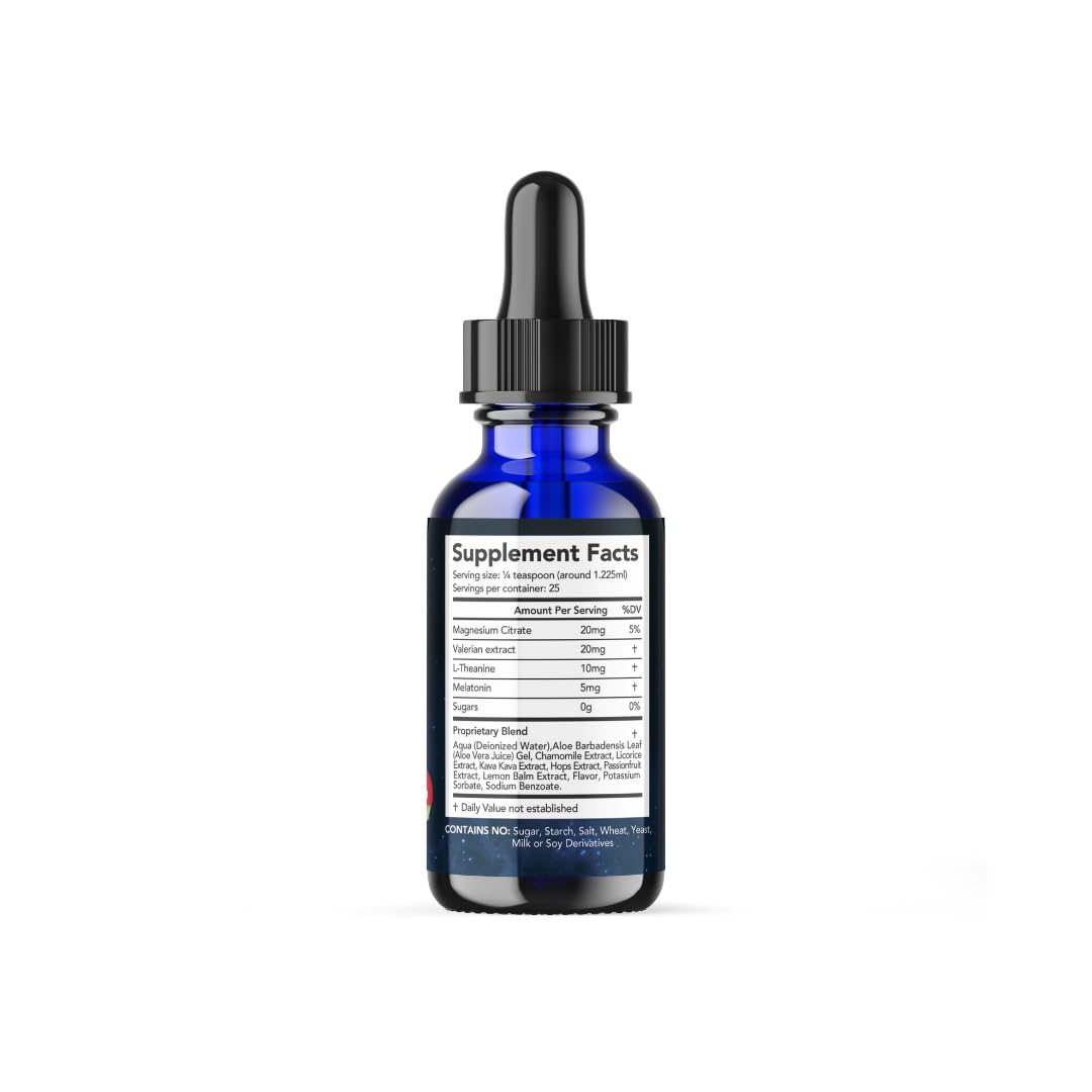 Dream Elements Liquid Sleep Drops packaging shows a clean, USA-made formula