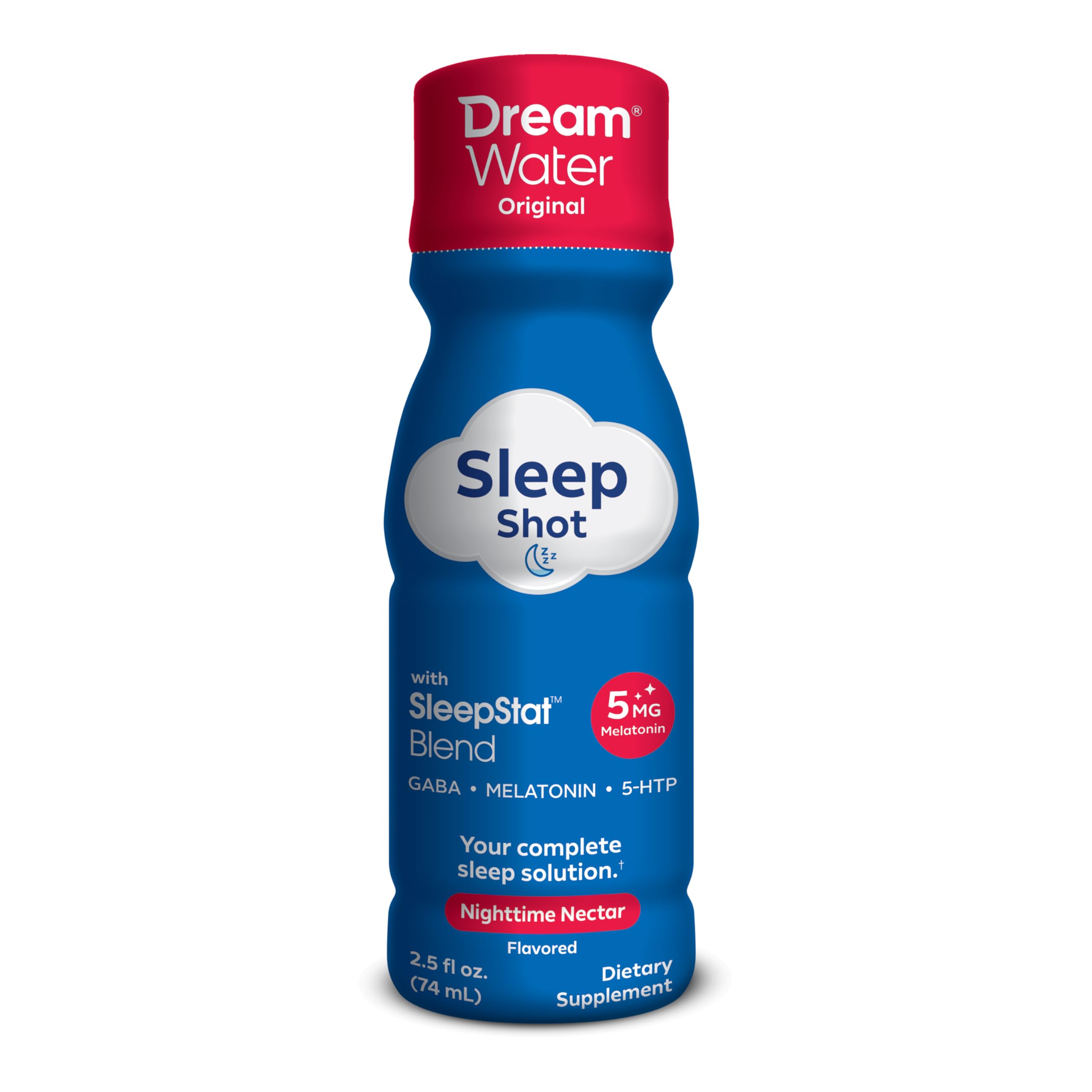 Dream Water Nighttime Nectar shot being poured supports easy bedtime unwind.