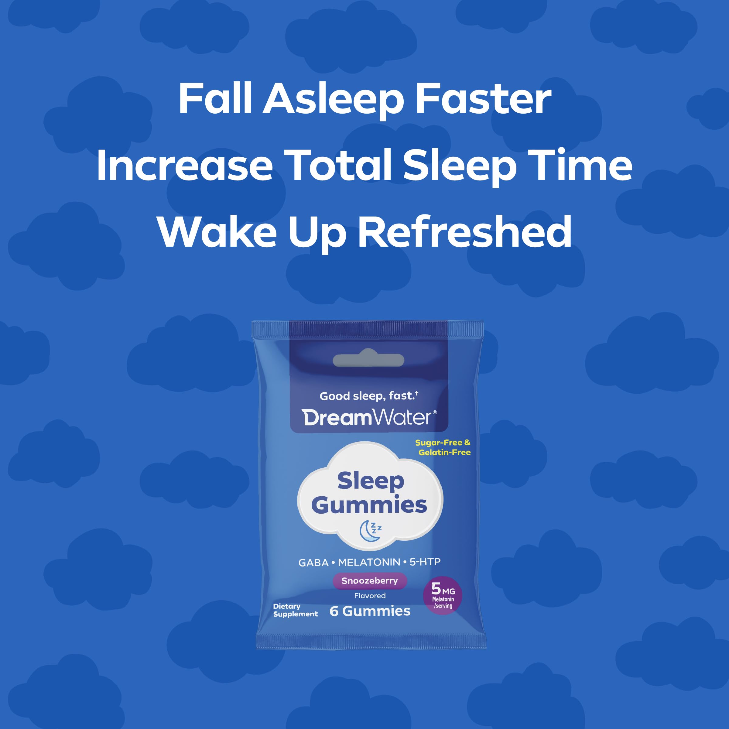 Dream Water on-the-go usage scenario for travelers seeking nighttime comfort.