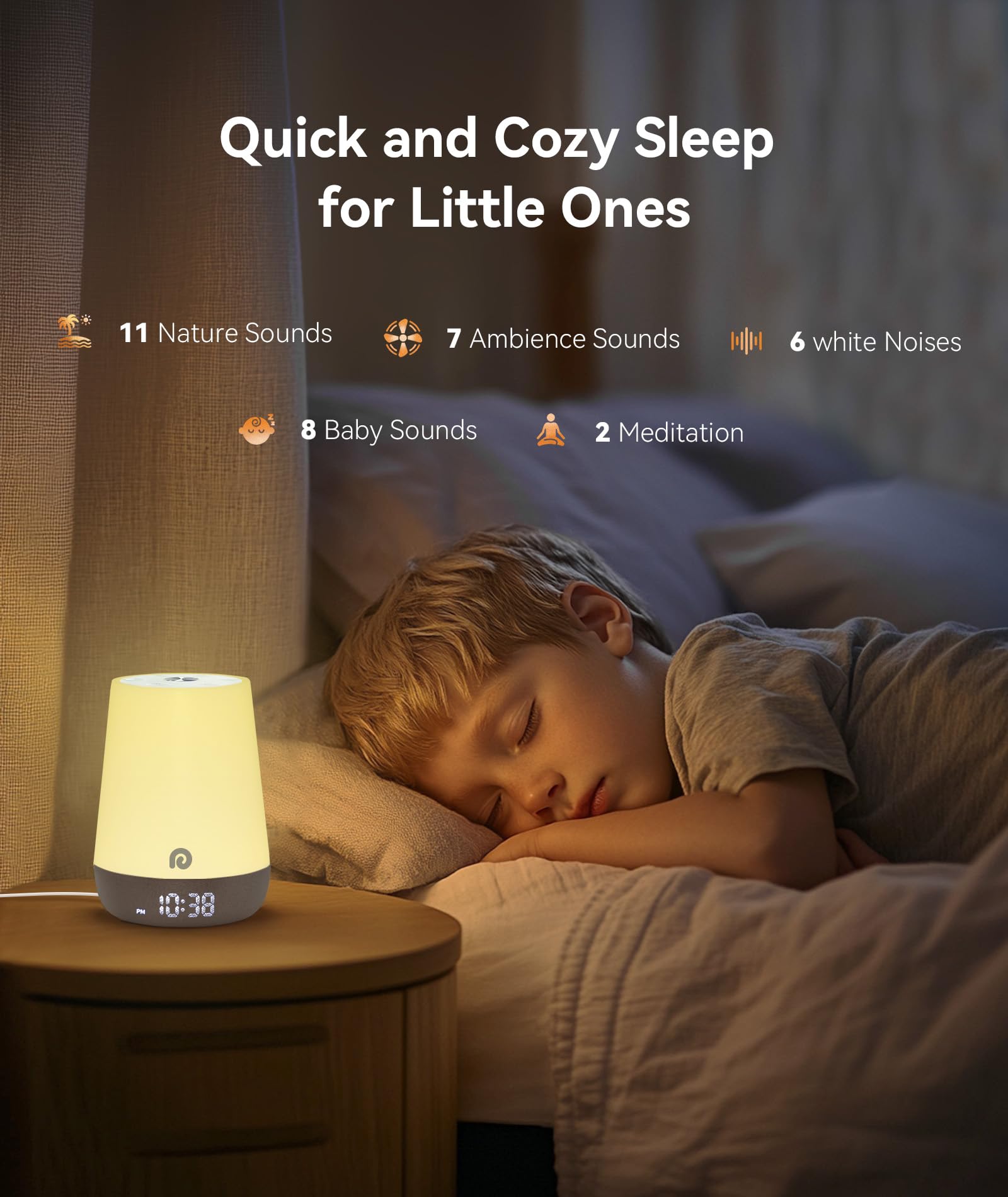 Dreamegg Nite 1 night light in solid color for a gentle glow.