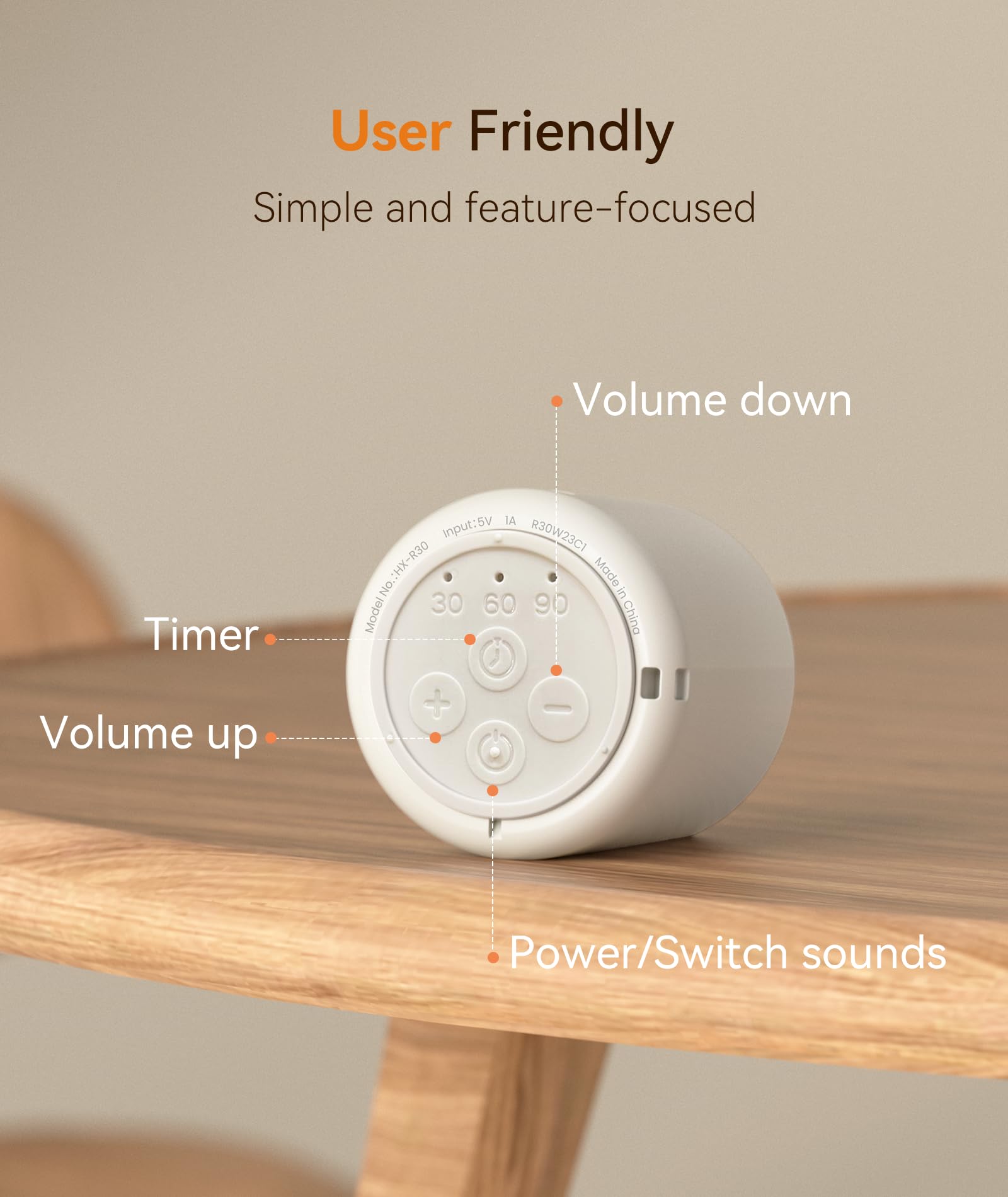 Dreamegg Pocket Sleep controls in the dark with nubbed button and memory.