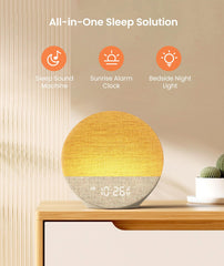 Dreamegg Sunrise 1 shows 29 soothing sounds for a calming bedtime routine.