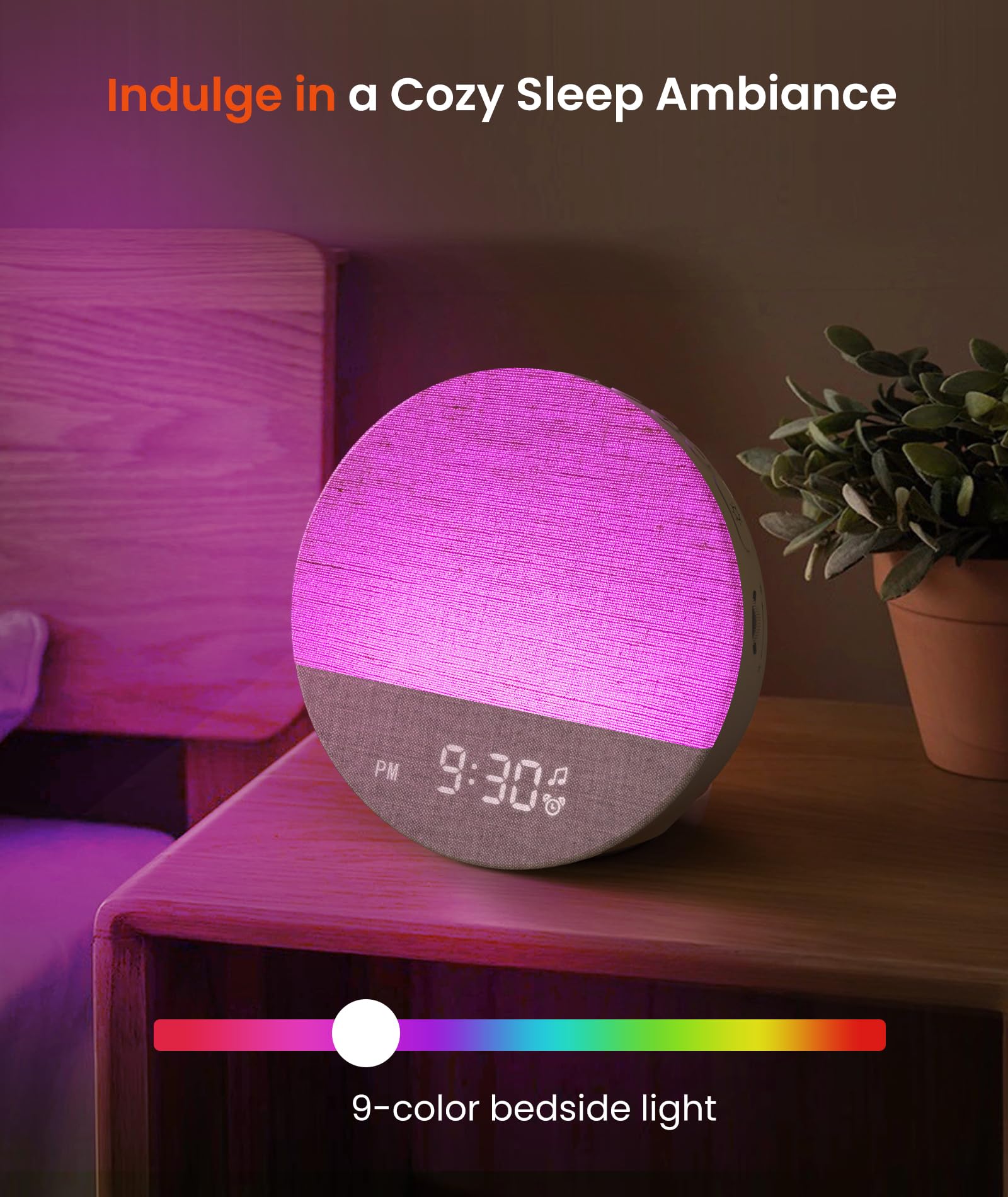 Dreamegg Sunrise 1 cotton-linen finish adds soft, inviting texture to your bedroom.