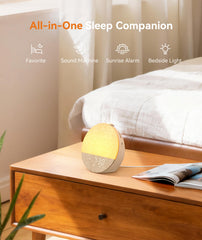 Dreamegg Sunrise 1 Pro soothing sounds help block distractions for focused wind-down.