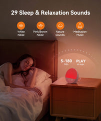 Dreamegg Sunrise 1 Pro compact bedside design fits neatly on a nightstand.