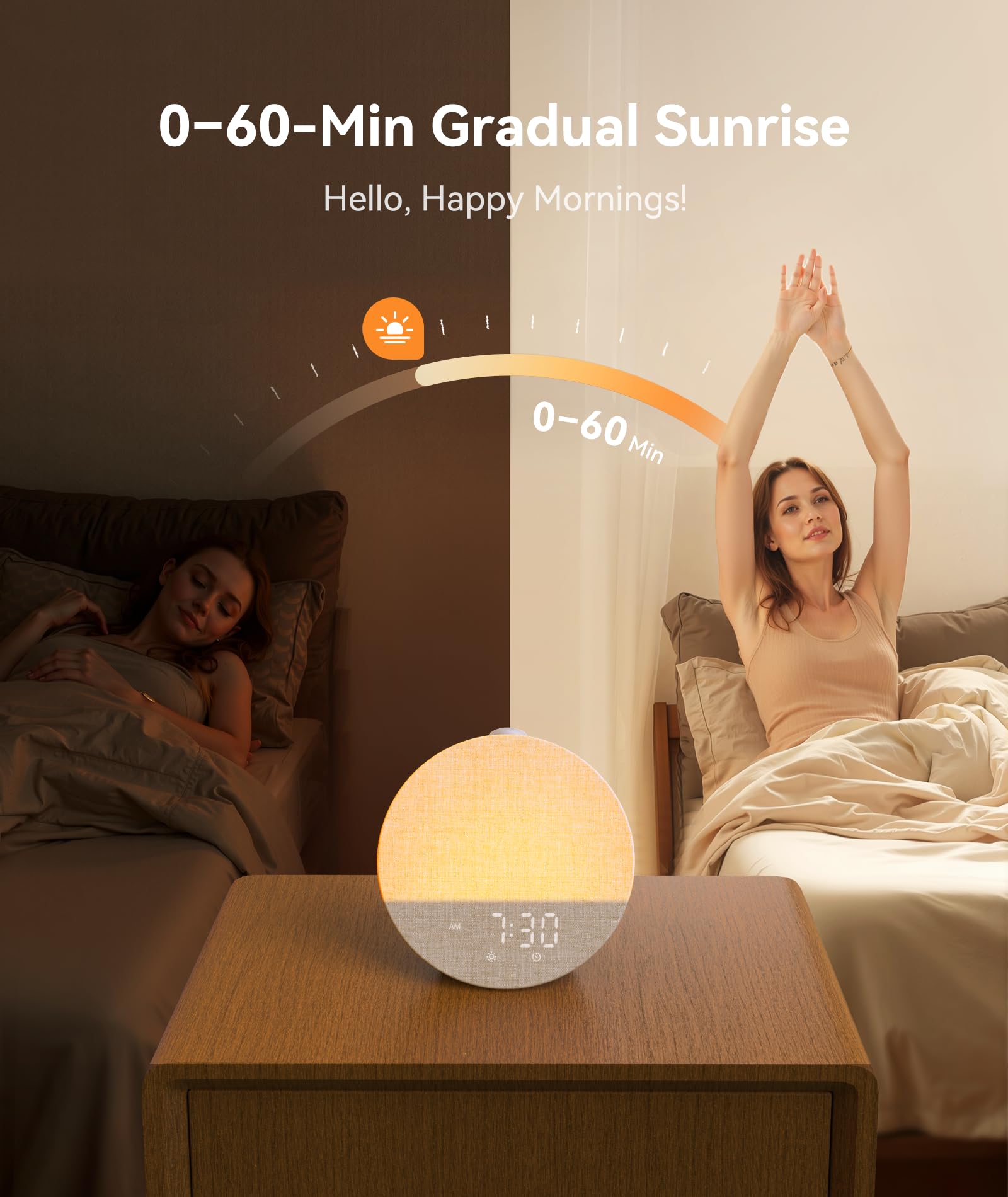 Dreamegg Sunrise 1 Pro cotton-linen fabric adds soft, natural warmth to bedrooms.