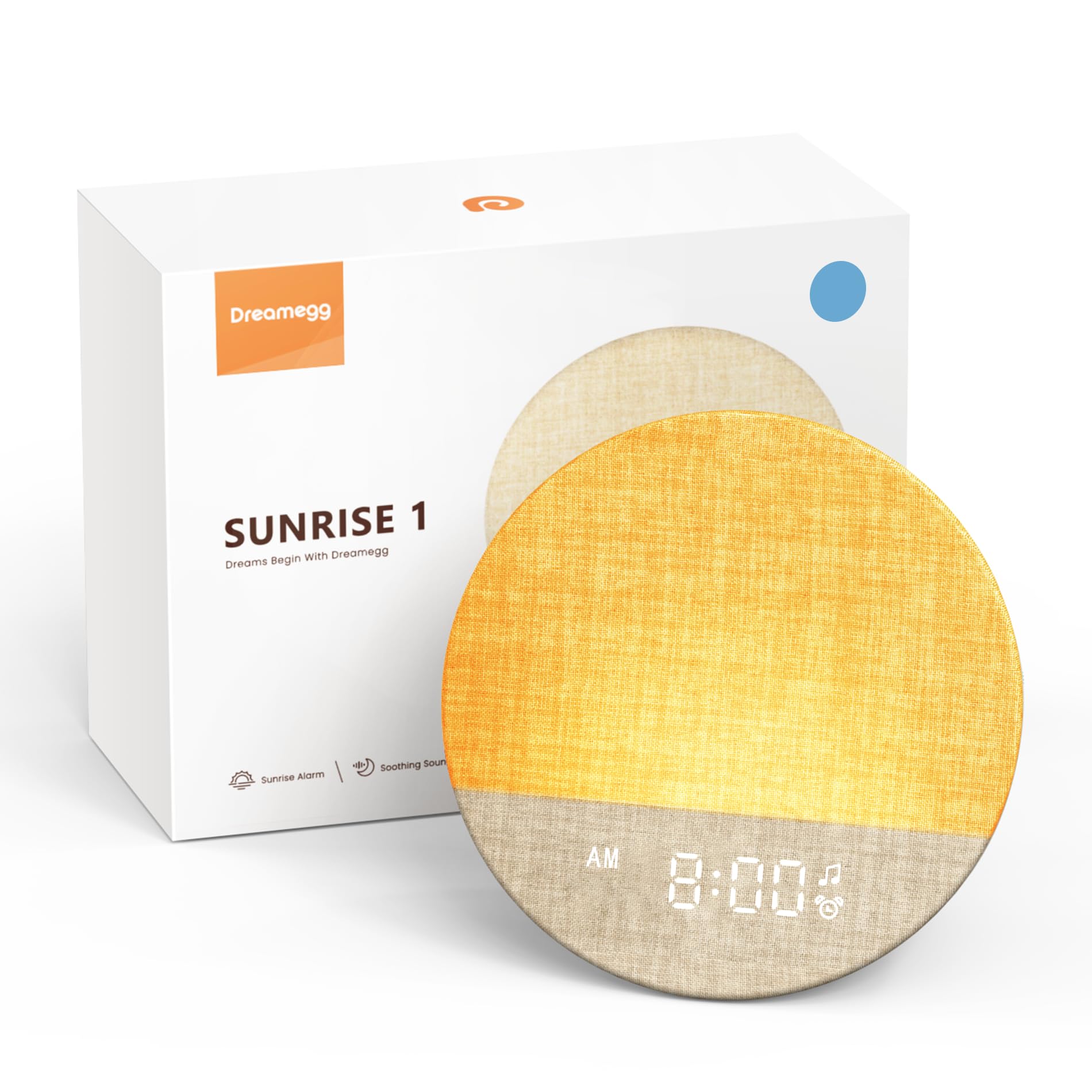 Dreamegg Sunrise 1 sunrise alarm clock with gentle wake-up for calmer mornings.