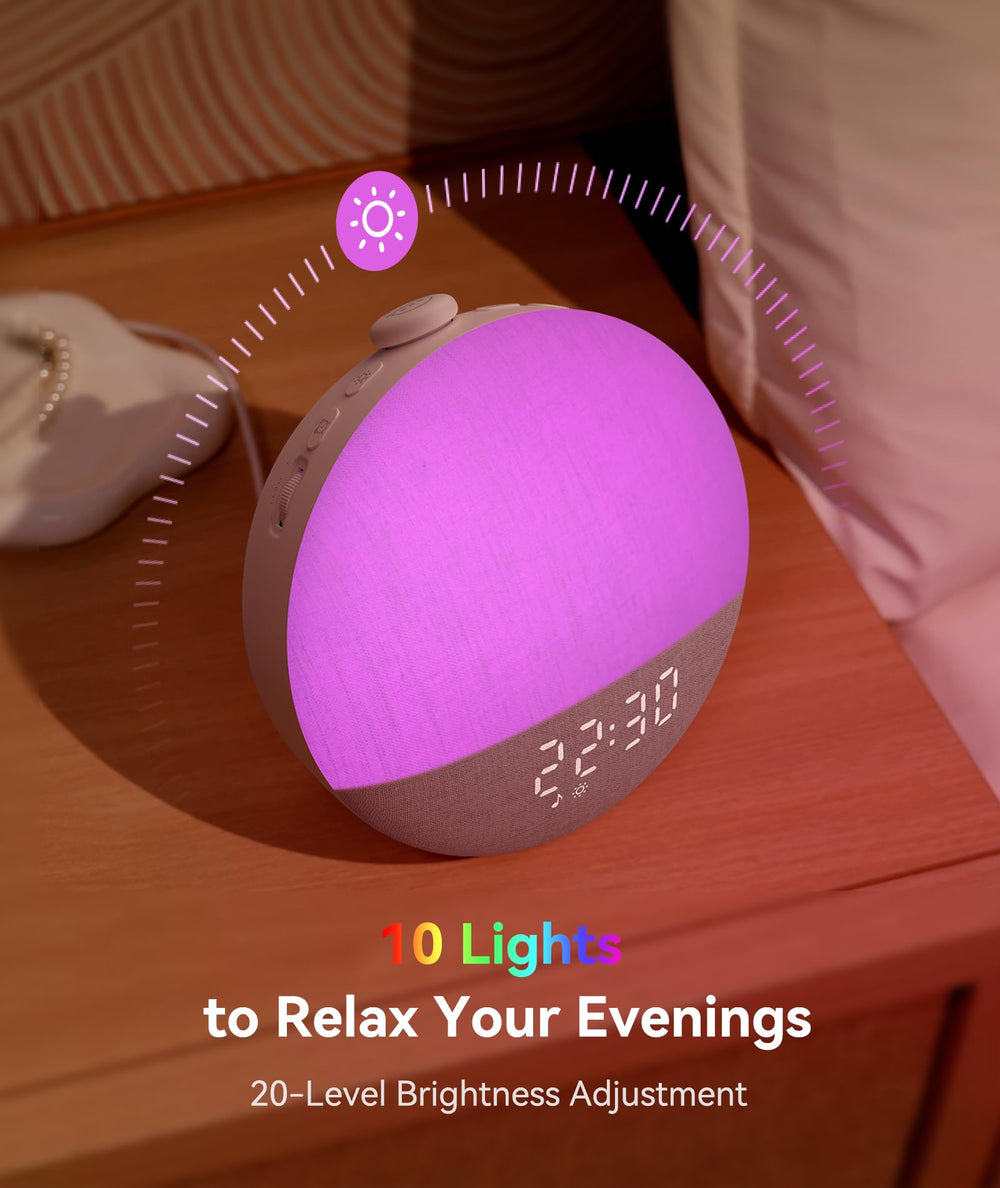 Dreamegg Sunrise 2 compact bedside device combines alarm, light, and sound.