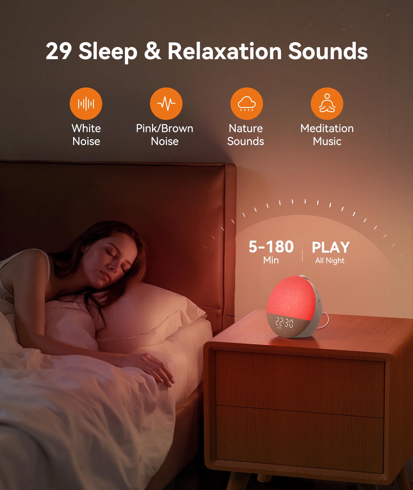 Dreamegg Sunrise 2 timer and dimming controls for personalized routines.