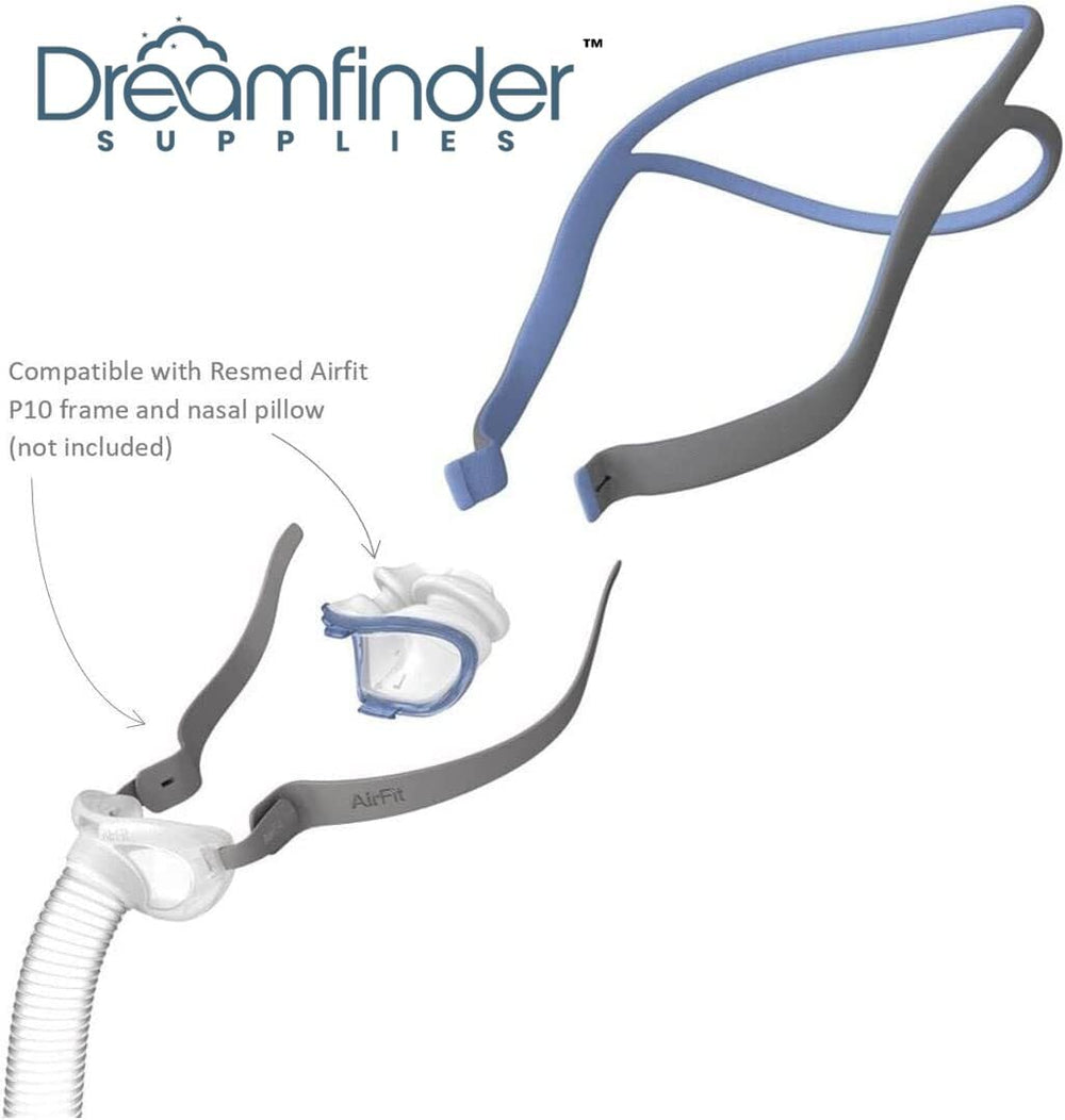 Dreamfinder Supplies elastic headgear strap 2-pack, sturdy replacement for longer lasting comfort.