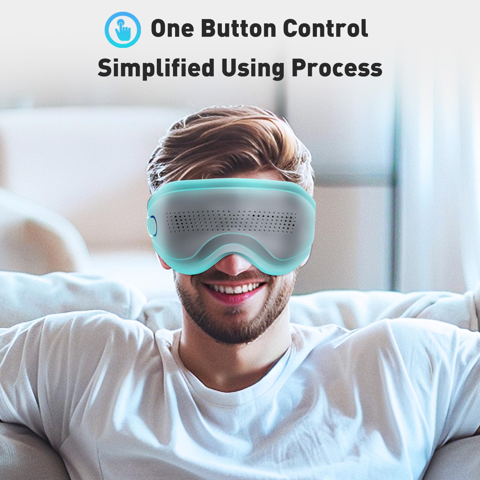 DREAMSOME Eye Massager wide-angle 160-degree design fits face comfortably