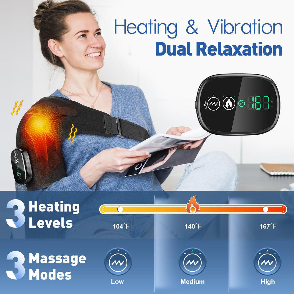 DREAMSOME heating with massage modes provides customizable shoulder relief.