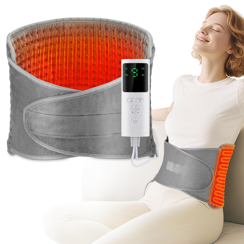 DREAMSOME heating pad placed on lower back for targeted relief and comfort