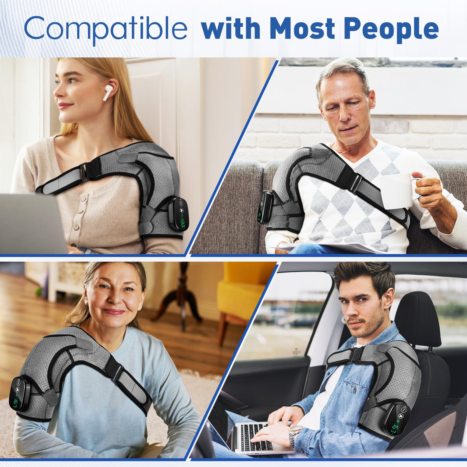 DREAMSOME shoulder massager with vibration modes for deep tissue relaxation