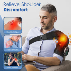 DREAMSOME shoulder wrap with extended strap showing adjustable fit for different bodies.
