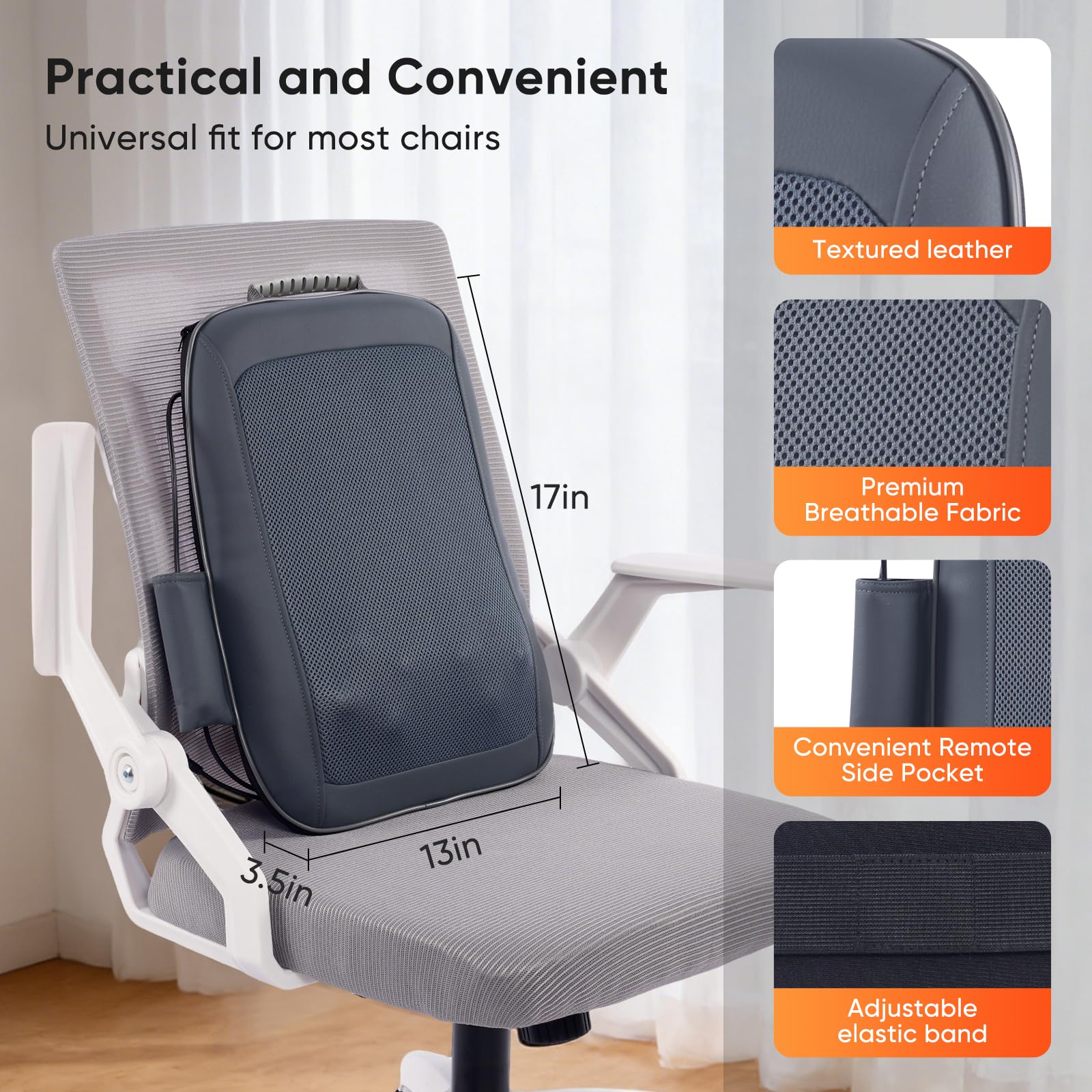 DreamyTouch cordless massager with 2500mAh battery enables portable use.