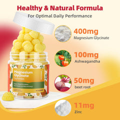 Dreavio magnesium glycinate gummies pineapple closeup highlights tasty daily wellness