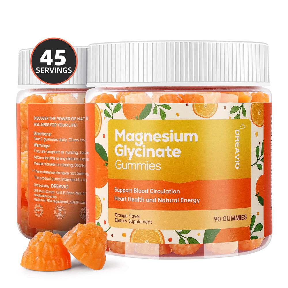DREAVIO sugar free gummies with bright orange flavor without added sugar