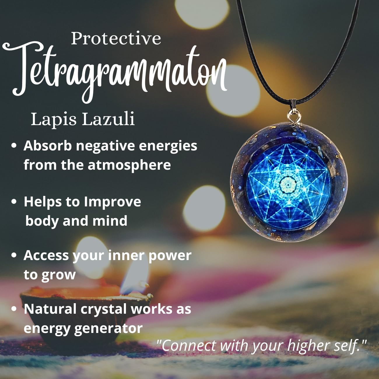 DREMINOVA orgonite pendant energy generator supports mindful rituals.