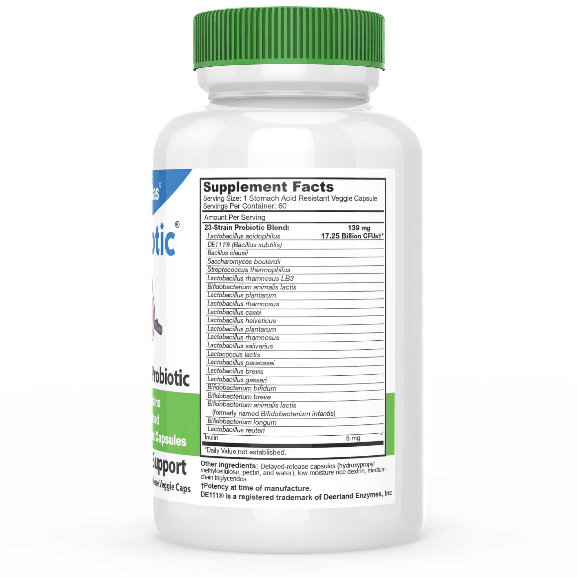 Closeup of DrFormulas Nexabiotic capsules showing delayed release