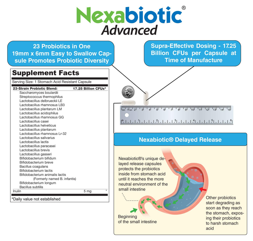 Two capsules dosage for daily probiotic routine