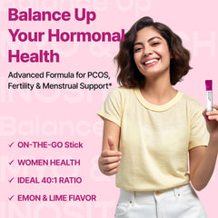 Dr.GET IT Balance Up bottle label close-up showing 40:1 inositol ratio for clarity