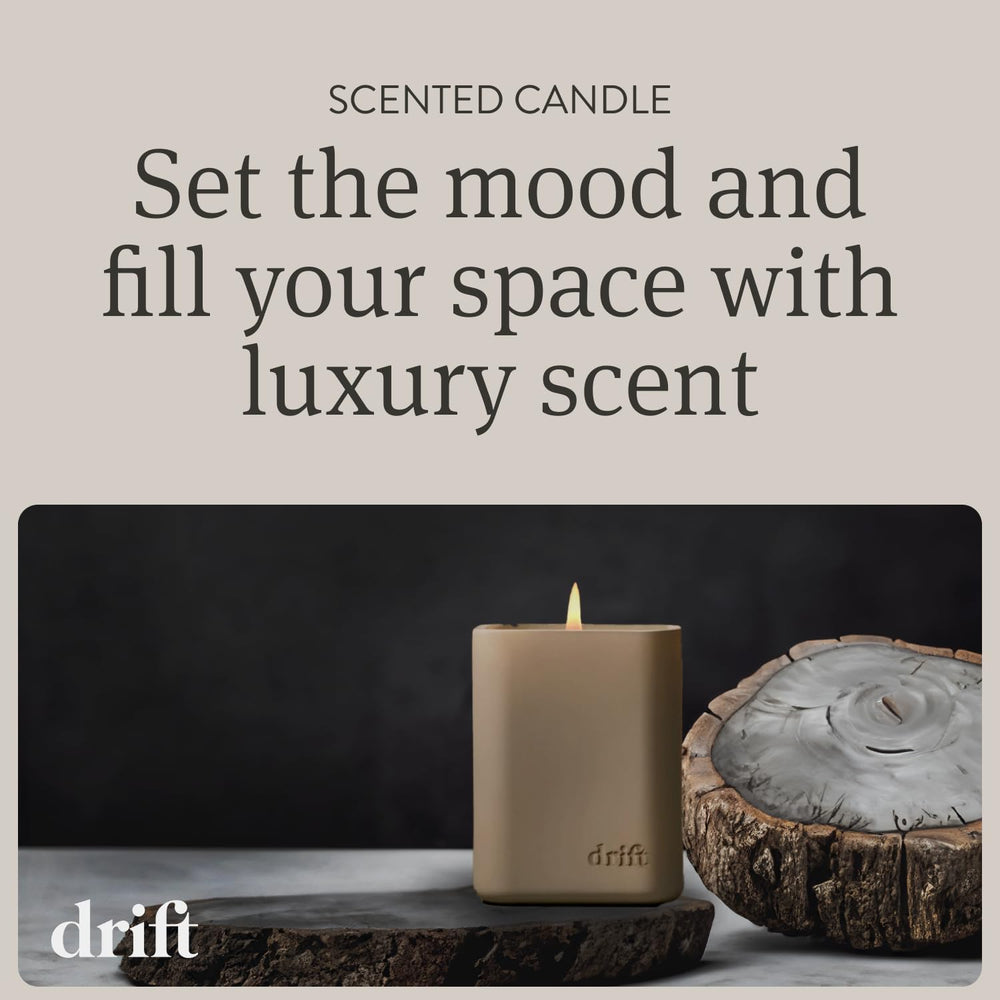 Drift Frosted Spruce Pine Candle wax view showcases modern decor