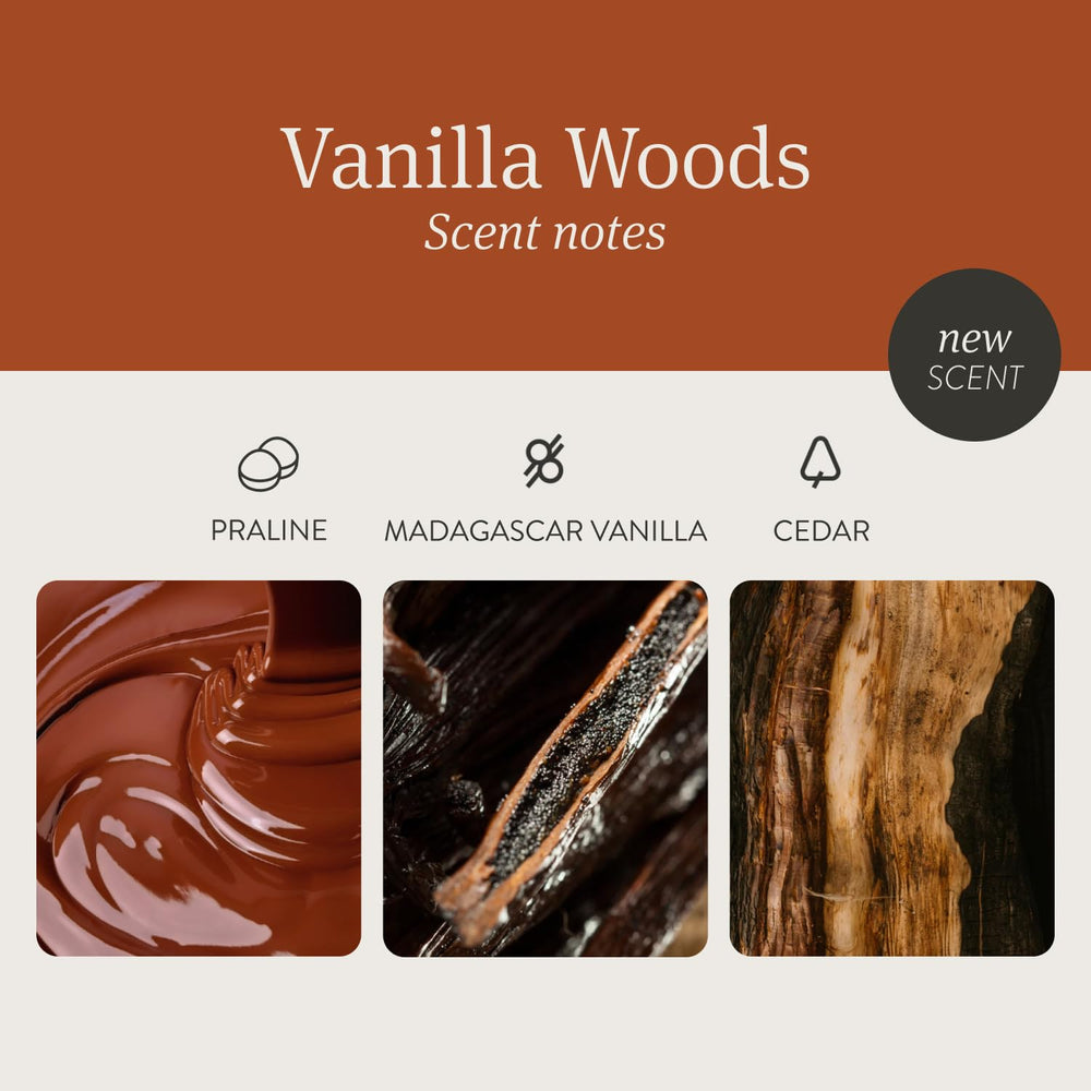 Drift Vanilla Woods sleek glass jar design enhances modern interiors.