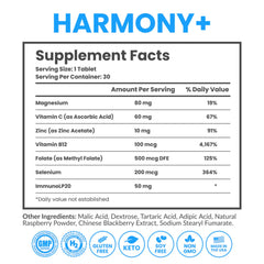 DRINK HRW Harmony+ glass of water ready for quick mix-in and immune support.