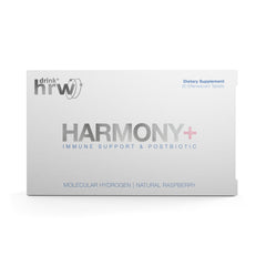 DRINK HRW Harmony+ tablet dissolving to release active hydrogen for cellular support.