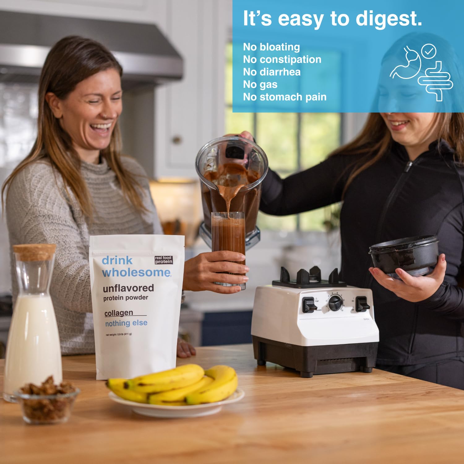 Drink Wholesome collagen powder scoop for quick, convenient mixing