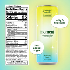 Moment Pineapple pour illustrates crisp electrolyte hydration after activity.