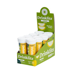 Drinklits Lemon Immune Tablets tube front shows compact daily immunity support.