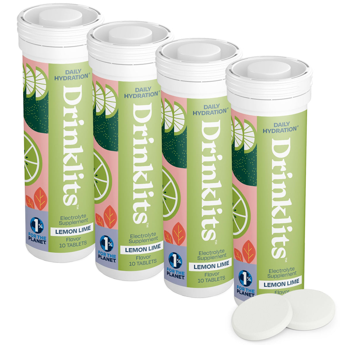 Drinklits Lemon-Lime daily hydration tubes bundle ready for on-the-go hydration