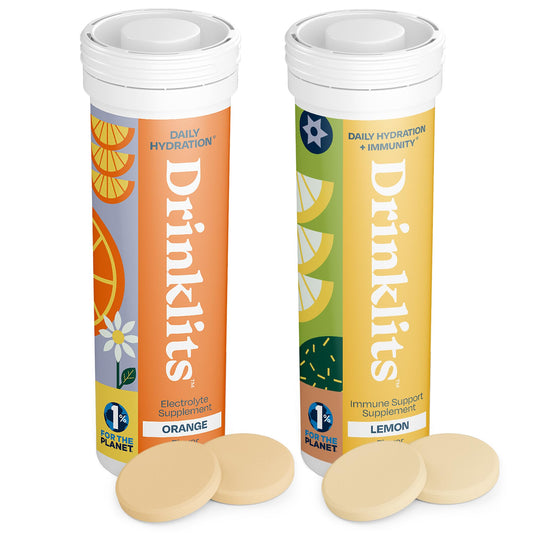 Drinklits orange daily hydration tube for on-the-go hydration