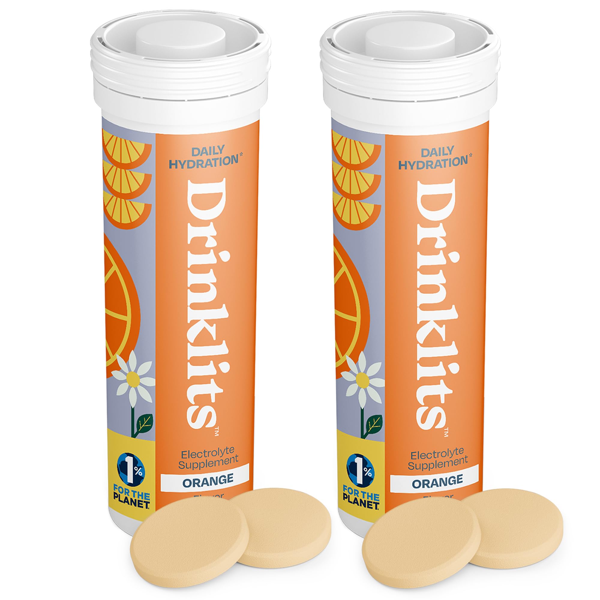 Drinklits Orange Daily Hydration tubes bundle for portable hydration on the go.