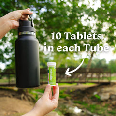 Drinklits 0g sugar tablet close-up highlights a clean, guilt-free option