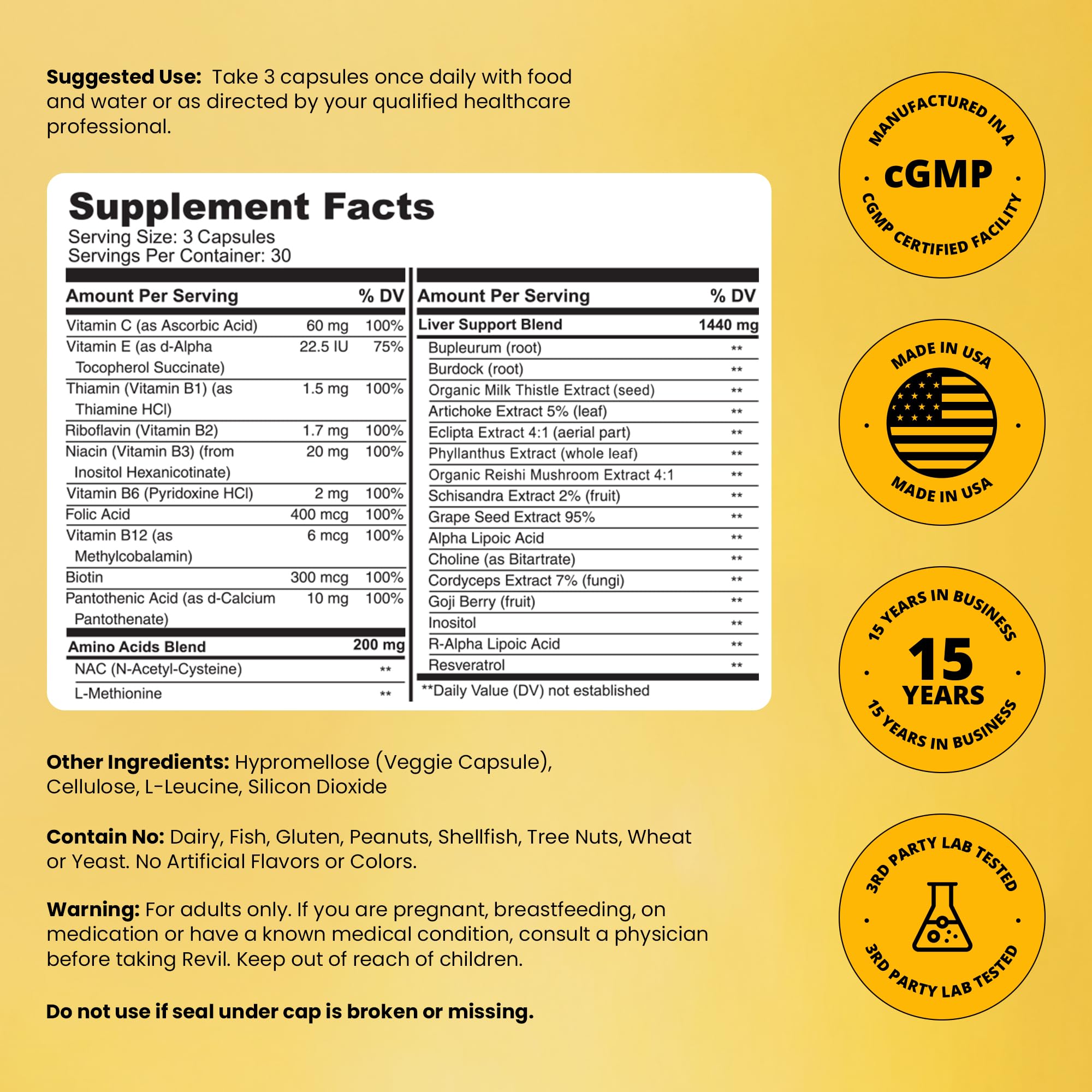Drinkwel Revil serving-size capsules ready for daily use