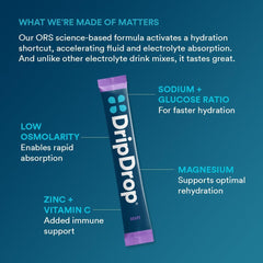 DripDrop athlete-friendly grape packet ready for training sessions.