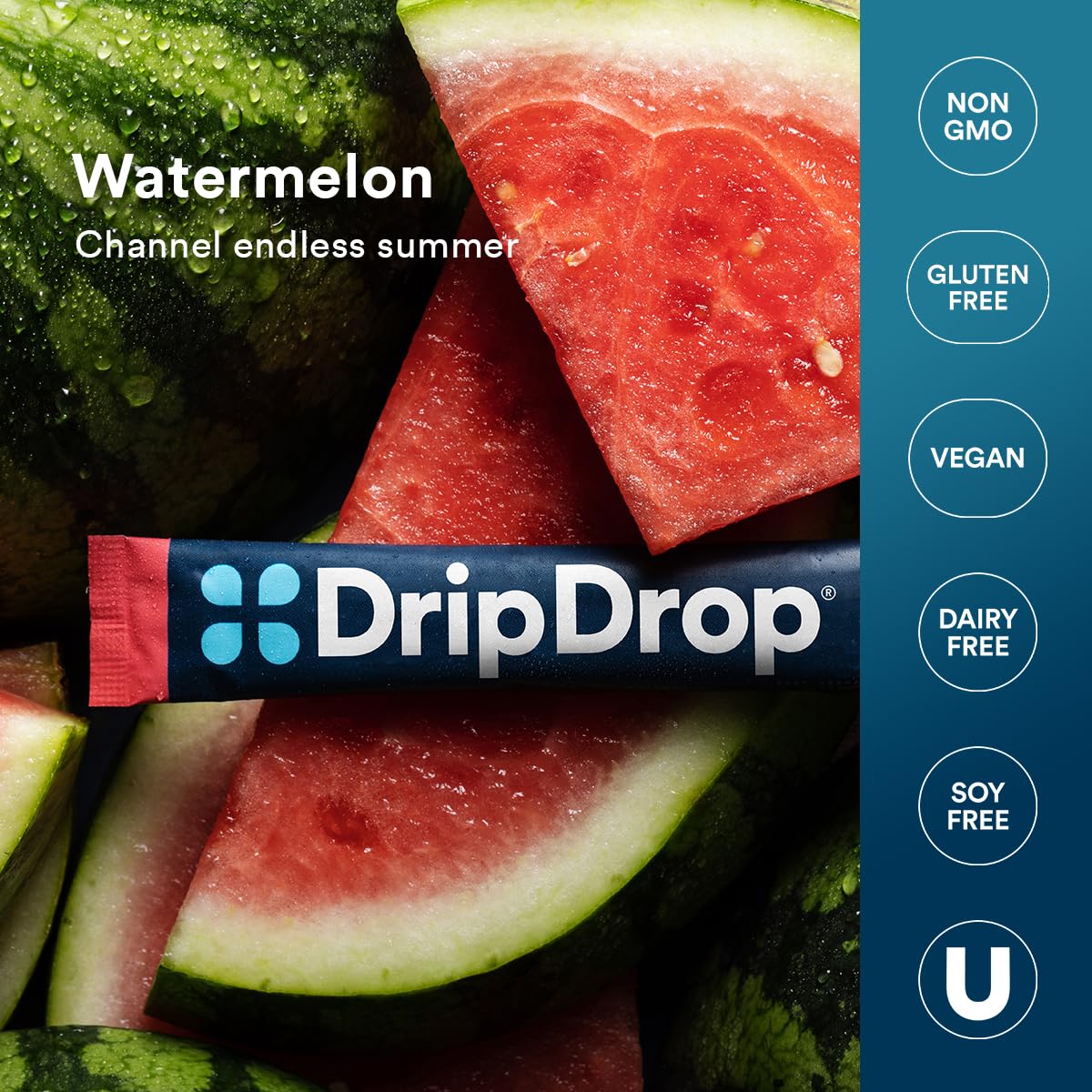 DripDrop Watermelon badge indicating Mayo Clinic humanitarian award