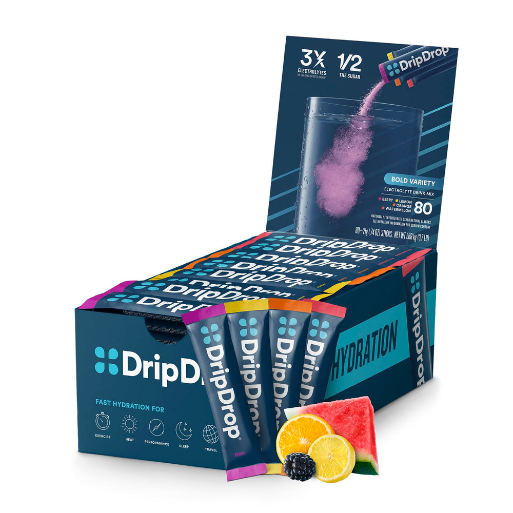DripDrop Watermelon hydration packet for fast rehydration during workouts.