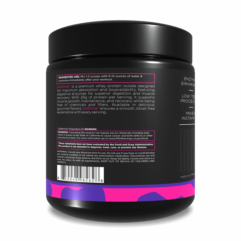 ISODRIVE Berry product on a clean surface ready for workouts.
