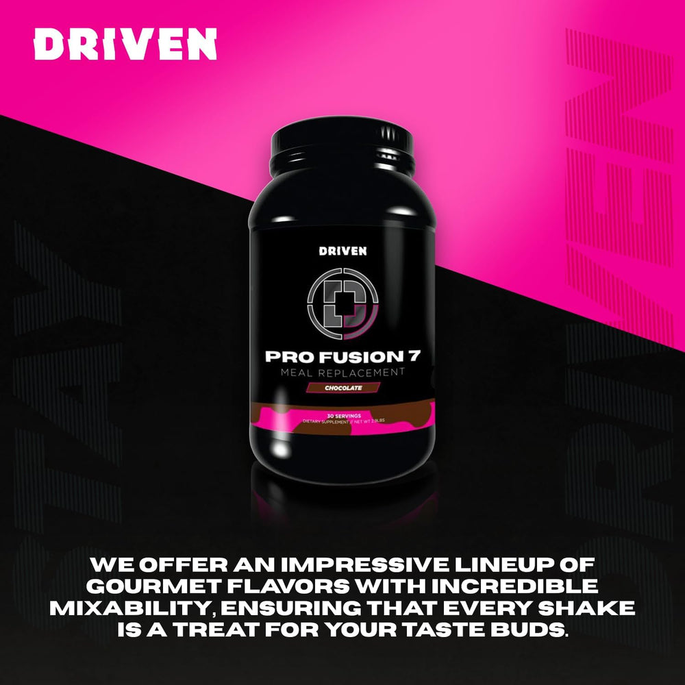 Desk-shot of ProFusion7 as easy nutrition for a busy workday