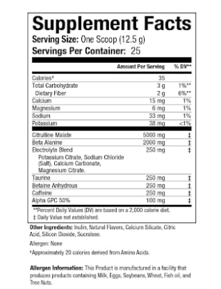Driven Nutrition Pre WOD blazin cherry flavor boosts focus and endurance with a bold taste.