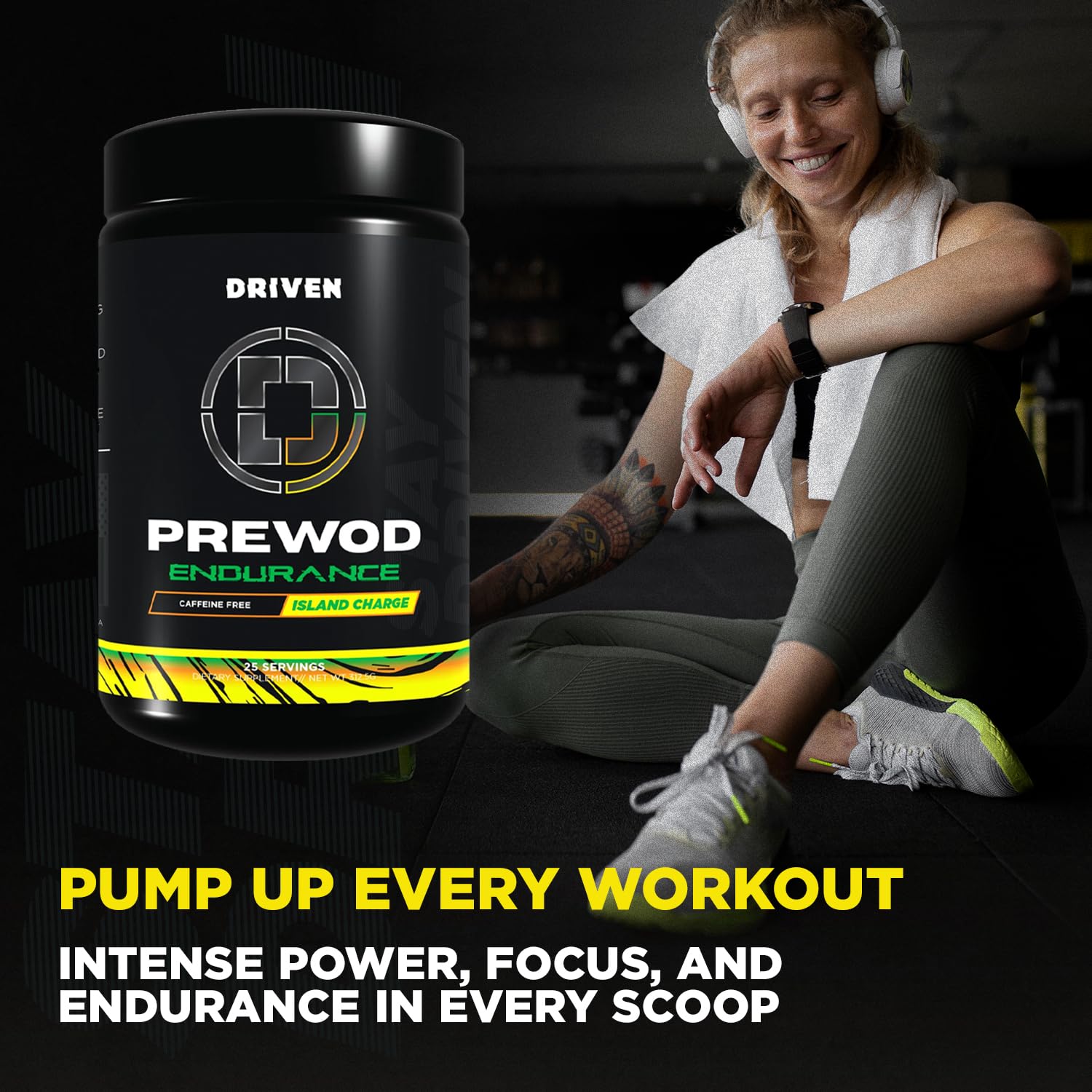 Driven PREWOD citrulline malate and beta-alanine enhance blood flow and endurance.
