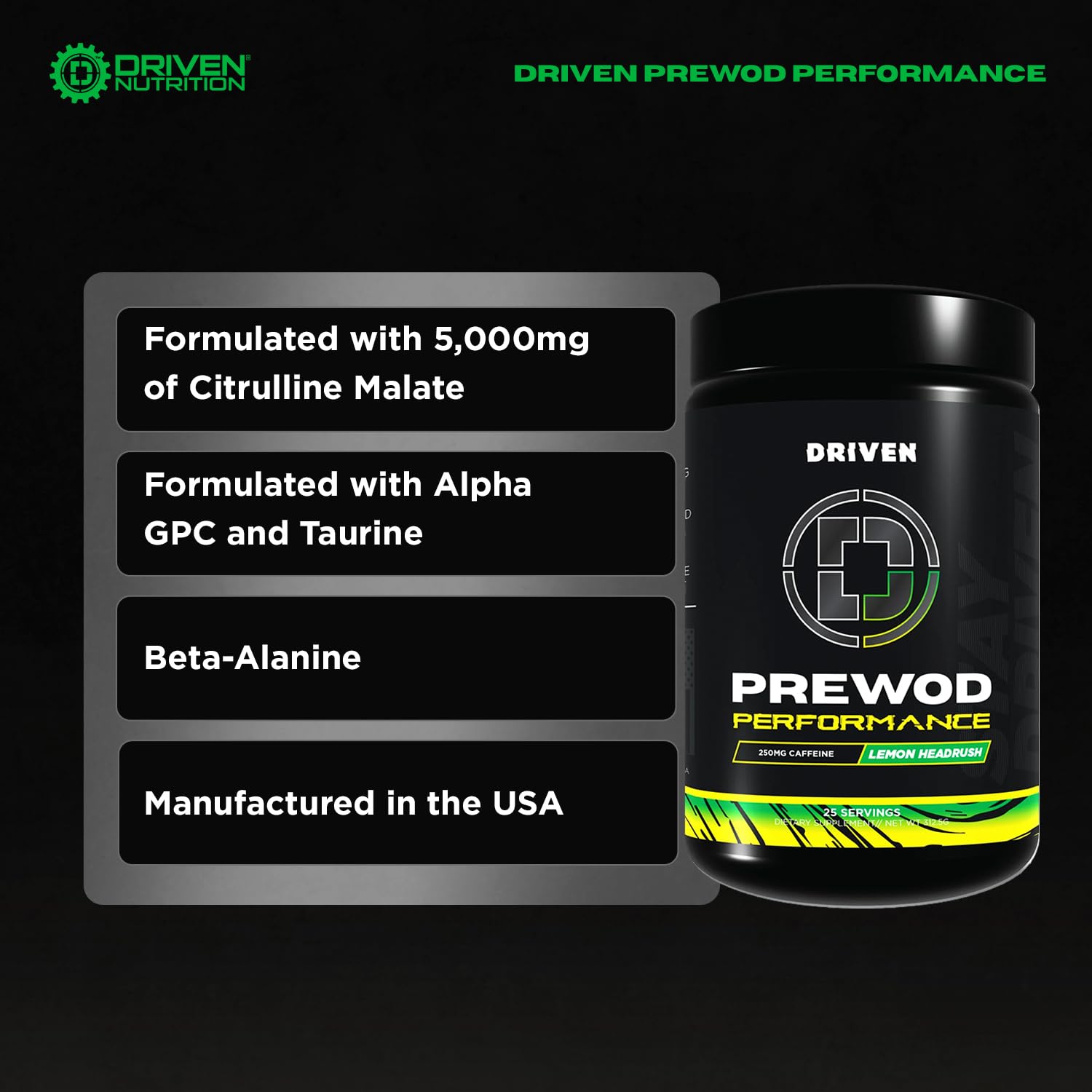 Driven PREWOD Island Charge non-stim mix for late workouts