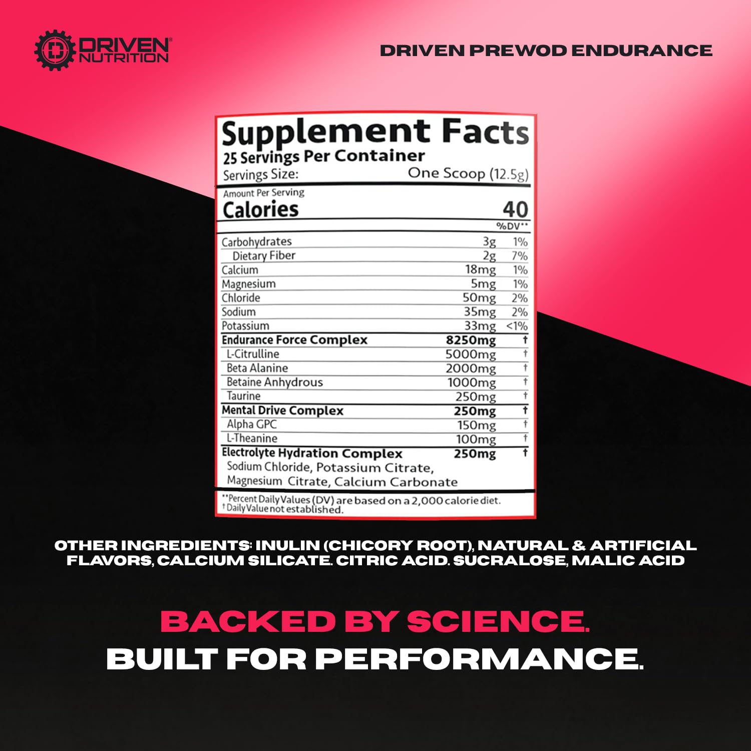 Driven PREWOD island charge flavor bottle for a refreshing energy boost.