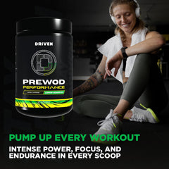 Driven PREWOD Lemon Headrush bottle ready for pre-workout focus