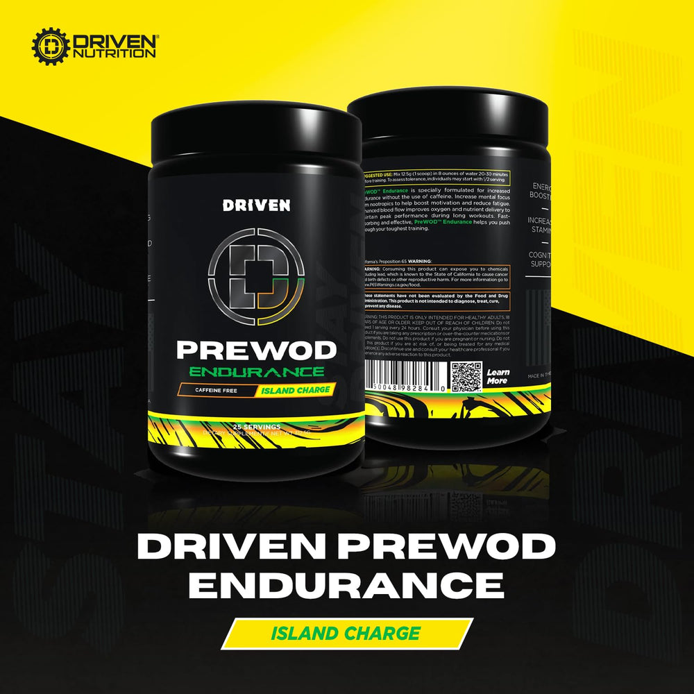 Driven PREWOD alpha-GPC and L-theanine boost focus during training.